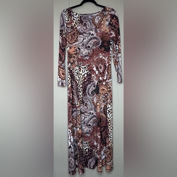 Chico’s Paisley Long Sleeve Maxi Dress Size Chicos 0 US 4 Small - Picture 13 of 13